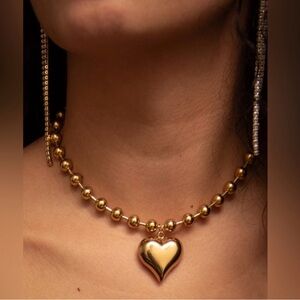 Amore Heart Necklace 18k Gold Plated